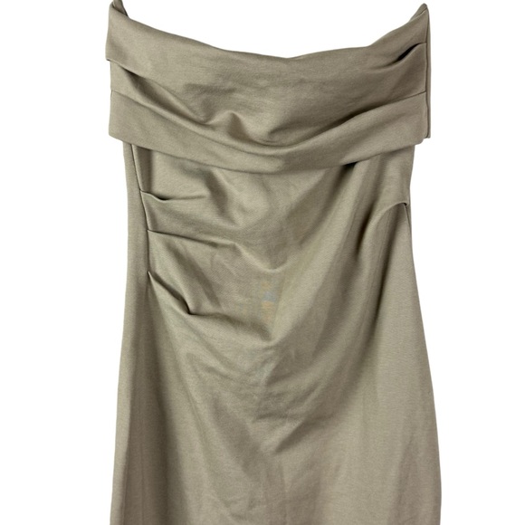 NEW Zara Strapless Ruched Midi Dress Size Medium - Picture 6 of 12